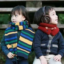 Осень-зима, Новая красивая деревянная пряжка, шерстяной шарф, детский шарф для мальчиков и девочек, 2mz12