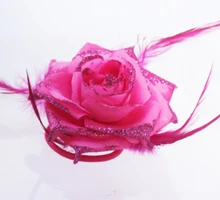 2017 Rose Red Big Rose Flor Headband Mulheres Acessórios de Cabelo Grampos de cabelo criança do Sexo Feminino Menina Floral Presilhas Headwear Enfeite de Cabelo Mulher