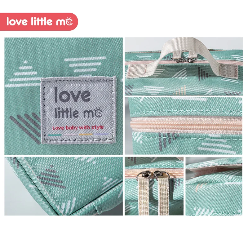 Переносная сумка для детских подгузников Love Little Me водонепроницаемая из влажной
