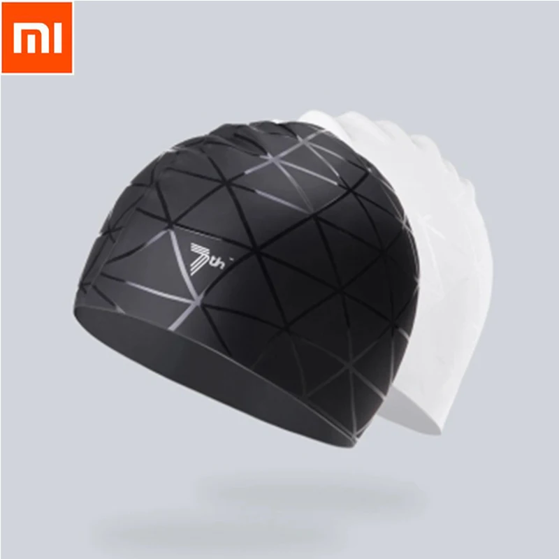 

New Xiaomi High Quality High elasticity Not hurting hair professional Man Woman Swim Pool Hat 7th Frosted Silicone Swimming Cap