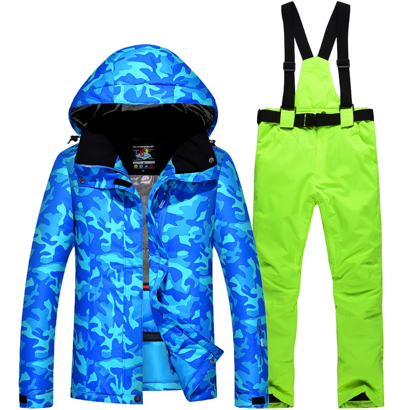 

Female Ski Suit New Single Double Plate Super Thick Warm Wind Ski Suit 2018 Winter Ski Jacket+Ski Pants Free Shipping Waterproof