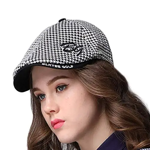 Golf Hats Women's Cap Ladies Houndstooth Casual Hat Female Sports Cap