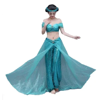 

2017 Aladdin Jasmine Princess Adult Kids Belly Dancer Cosplay Costume New