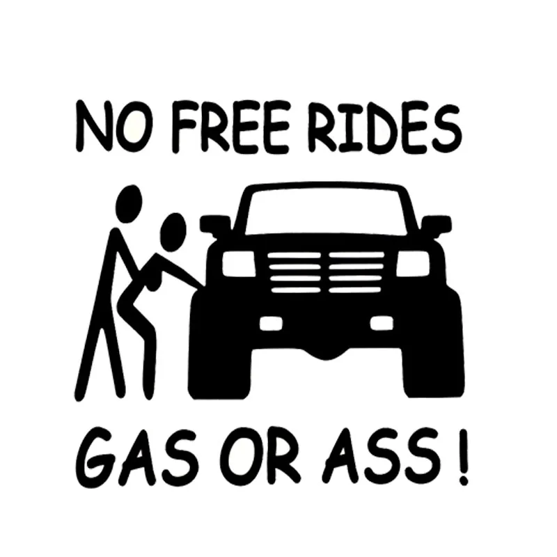 16X16CM NO FREE RIDES Funny Car styling Accessories Car Sticker Vinyl 16x16cm-no-free-rides-funny-car-styling-accessories-car-sticker-vinyl