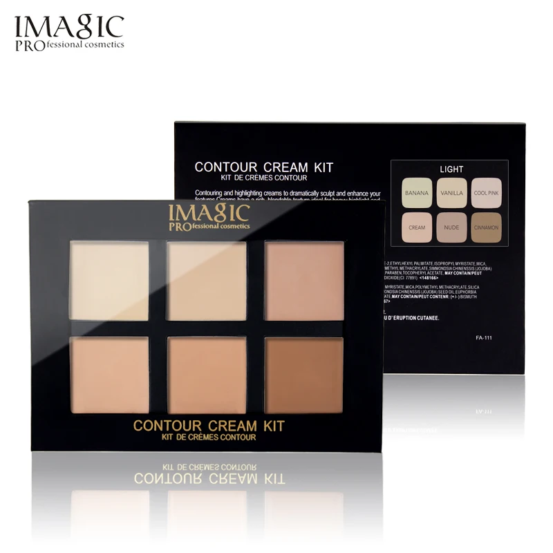 IMAGIC 6 Цвета Bronzers и маркеры Крем-корректор Контур Палитра комплект Pro Макияж Palatte корректор для ЛИЦА ПРАЙМЕР Чистая 30 г 1 шт