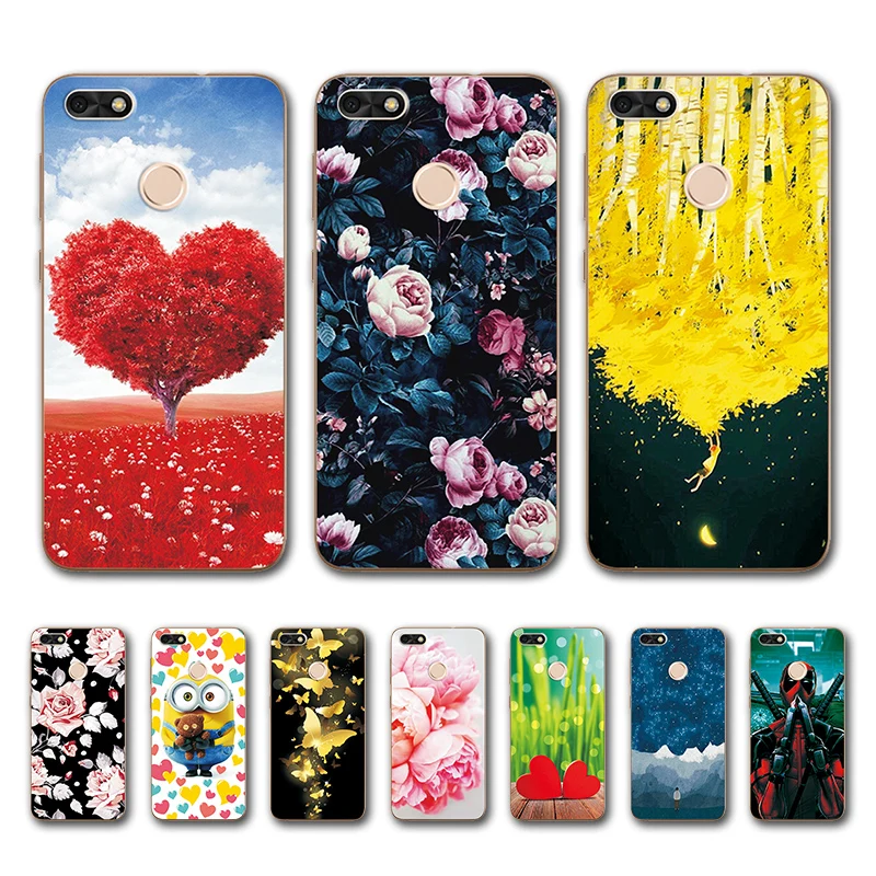 

For Huawei P9 Lite Mini Case Huawei Nova lite 2017 SLA-L22 5.0" Various Soft TPU Cover For Huawei Y6 Pro 2017 5.0" Coque bag