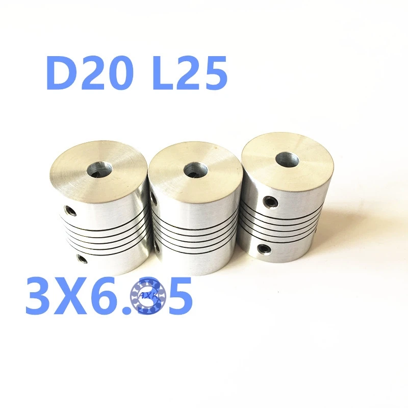 5pcs 3mm x 6.35mm CNC motor flexible coupling shaft hole 3mm to 6.35mm