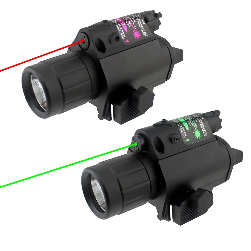 Buy Tactical Green Laser or Red Laser Sight with 200 Lumen Flashlight Combo