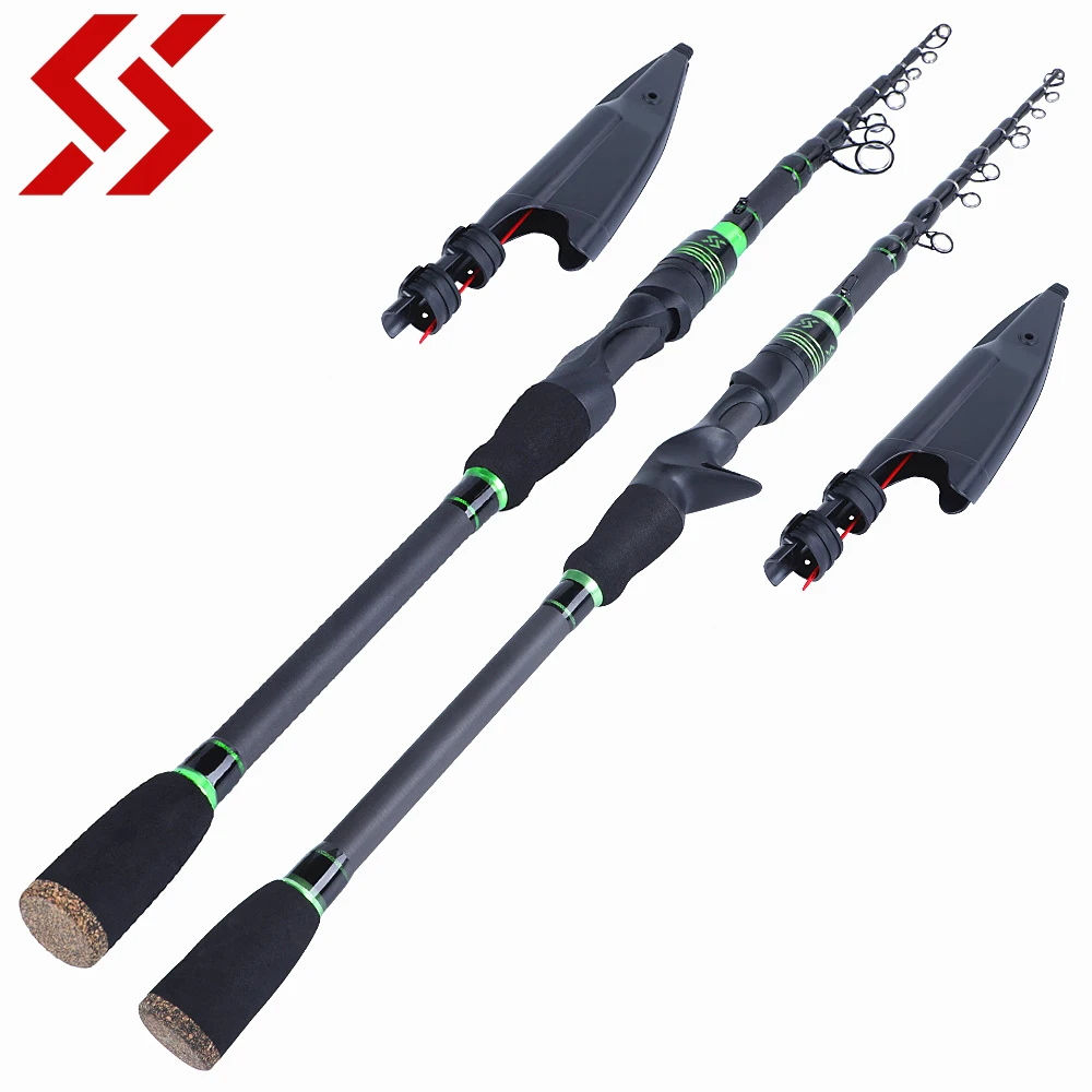Sougayilang Telescopic Spinning Casting Fishing Rod Pole Powfull