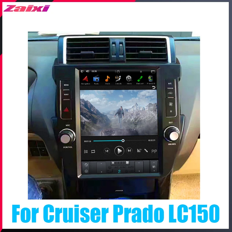 Flash Deal ZaiXi 12.1" Vertical screen android car gps multimedia video radio player in dash for Toyota Land Cruiser Prado LC150 2014~2017 2