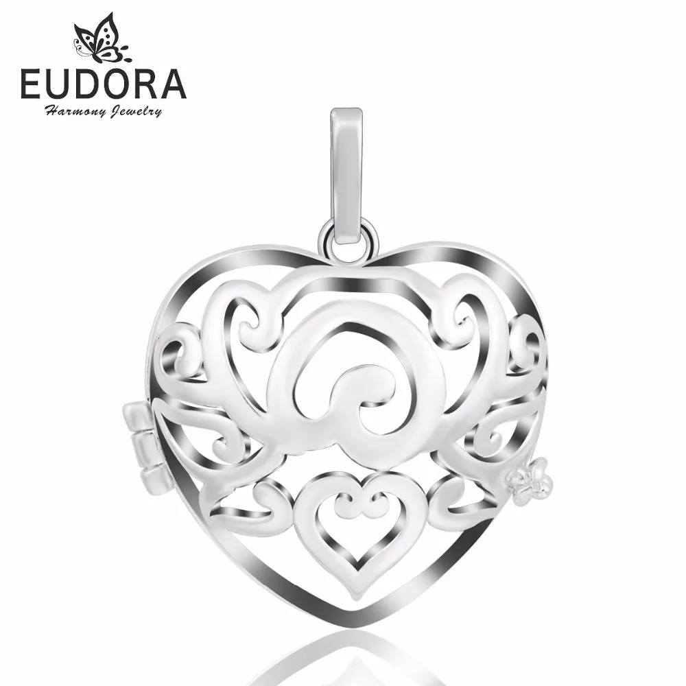 Ожерелье медальон в форме сердца Eudora Harmony клетка для беременных подходит