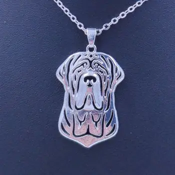 

2020 Dogue de Bordeaux Dog Animal Pendant Necklace Gold Silver Plated Jewelry For Women Male Female Girls Ladies Punk AKC N173