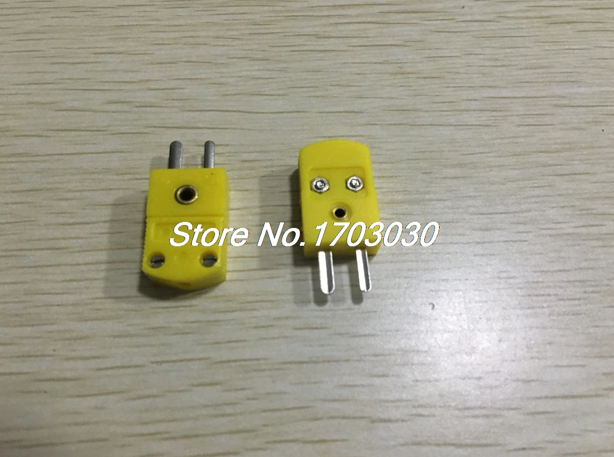 

K Type Circuits Cable Connector Male Thermocouple Plug Adapter 2Pcs