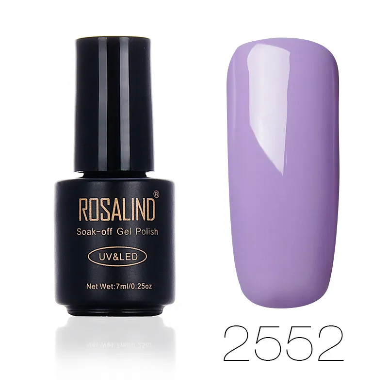 

Rosalind 7ml Pure Color Purple & Pink Series Nail Polish UV LED Gel Varnish Professional Soak-off Semi Permanent Nail Lacquer