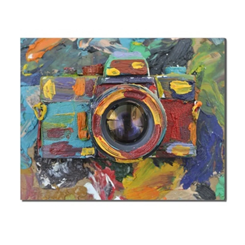 

Abstract Colorful Photography Camera No Frame Canvas Oil Painting Posters Printed For Home Decor Living Room Wedding Decoration