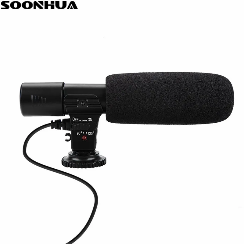 

SOONHUA Portable Recording Microphone Condenser Microphone for Canon Nikon Camera DSLR Camcorder Professional Interview Mic