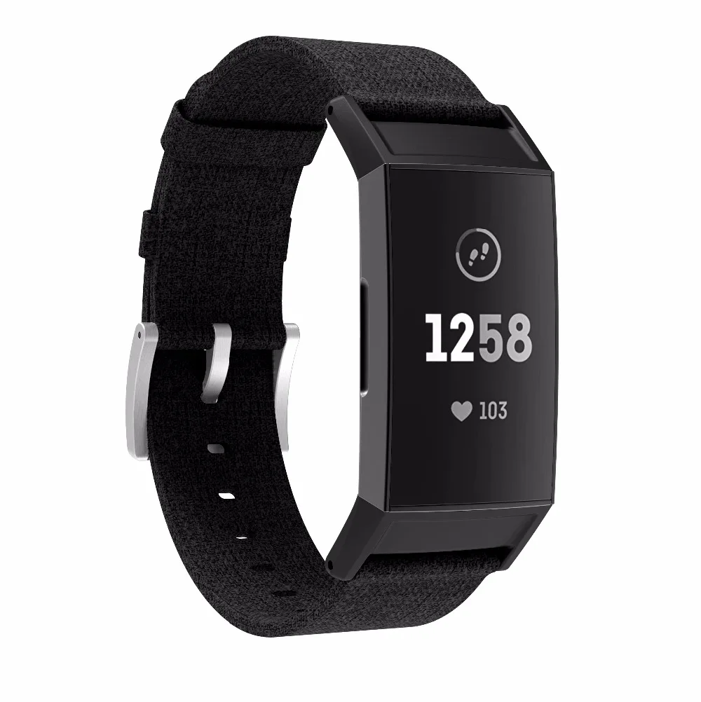 Hero Iand ремешок на запястье плетеная холщовая ткань для Fitbit Charge 3 Браслет для Fitbit charge3 аксессуары для часов