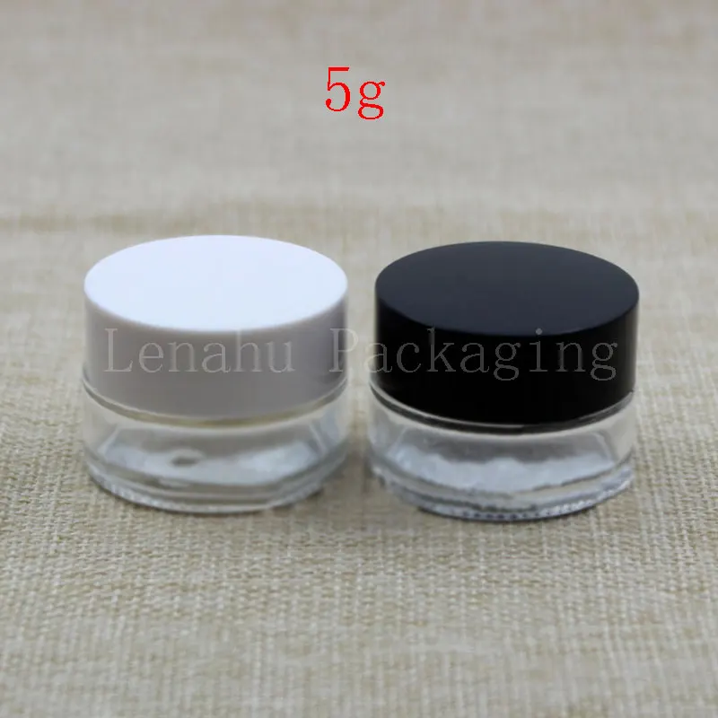 

Wholesale 5g Transparent Glass Bottles,5cc Skin Care Cream/Mask Bottle, Cosmetics Packaging Container