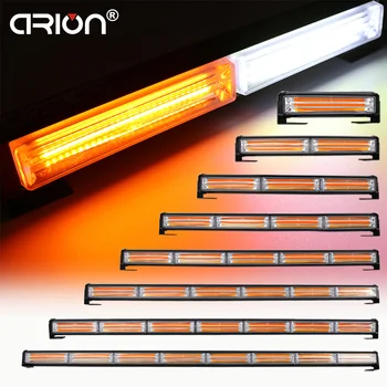 

126W Amber&White Traffic Car Emergency Hazard Strobe Beacon Warn Light Bar 40" Red Blue