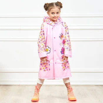 

Sale Lovely Children Raincoat Waterproof Inflatable Cap PVC Backpack Child Rain Coats Boy Girl Student Rainwear Capa De Chuva