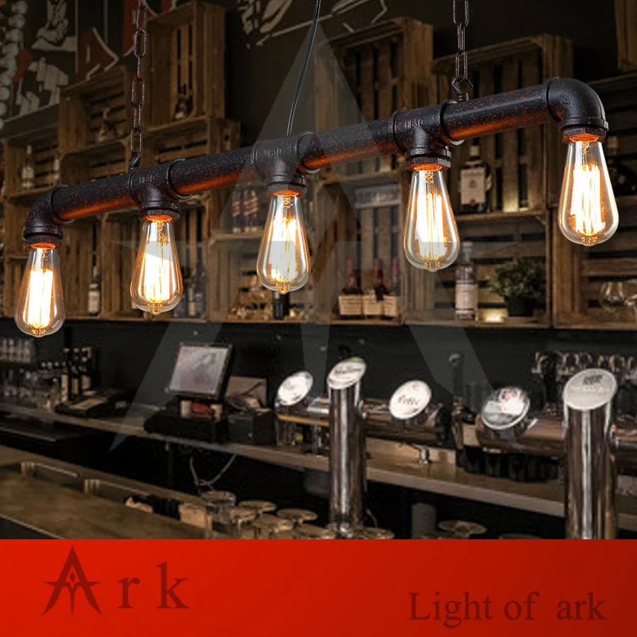 ARK LIGHT Loft Vintage Personalized Bar Lighting Industrial Vintage Water Pipe Pendant Lamp E27 Edison lamps