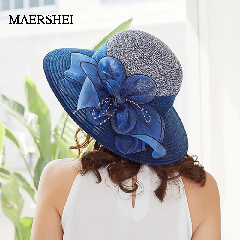MAERSHEI الصيف سترو قبعات للحماية من الشمس للنساء الزهور شاطئ كاب أحدث عارضة أنيقة السيدات الشمس حماية قبعات الأزياء الأزهار Sunha MAERSHEI الصيف سترو قبعات للحماية من الشمس للنساء الزهور شاطئ كاب أحدث عارضة أنيقة السيدات الشمس حماية قبعات الأزياء الأزهار Sunha