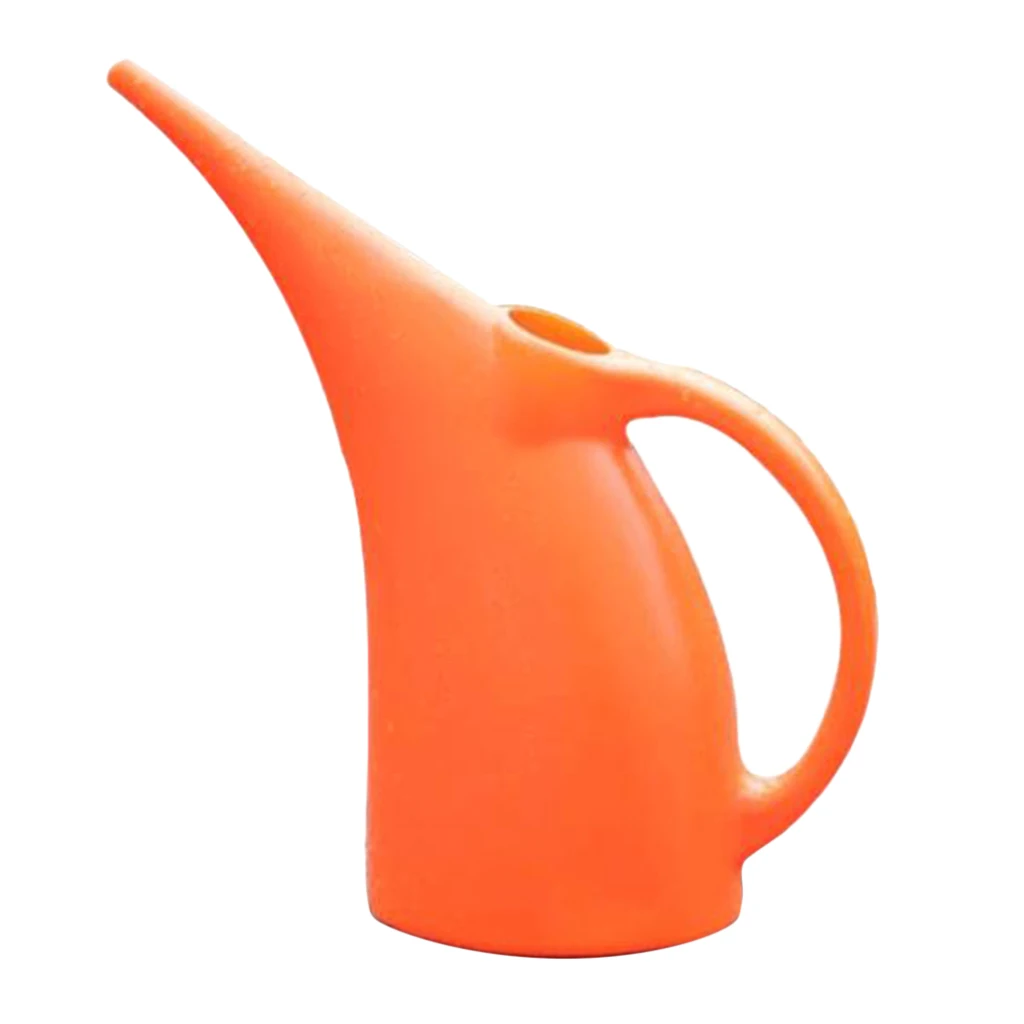 2Pcs Lightweight Watering Can Garden Plants Indoor Outdoor 2L Orange&Green