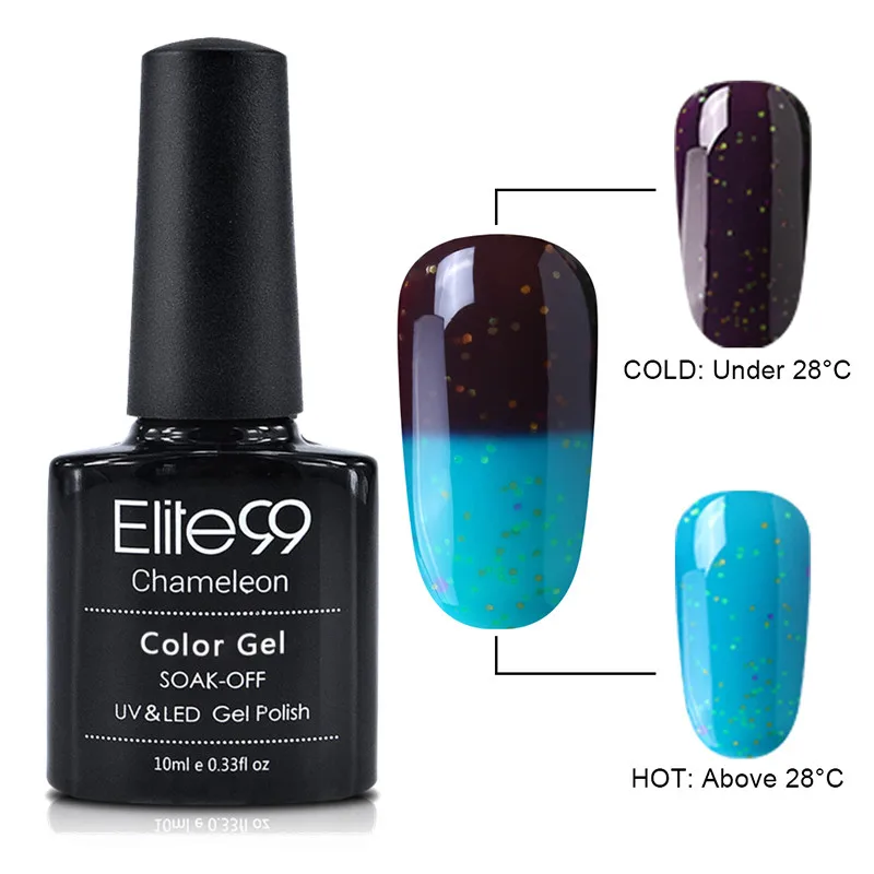 Elite99, новейший, 10 мл, гель для ногтей, меняющий цвет, меняющий цвет, УФ светодиодный, впитывающий гель, меняющий цвет - Цвет: 8726