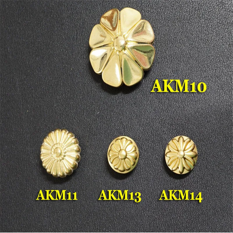 13mm 28mm Pure Brass Metal Buckle Flower Shape Glossy Face For Belt Bag Clothes And All Diy Decoration