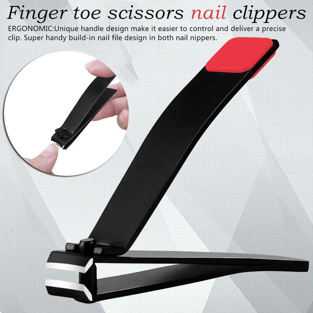 

1Pc Nail Clippers Stainless Steel Nail Cutter Clippers Manicure Beauty Tool Nail Cutter Pedicure Finger Toe Scissors