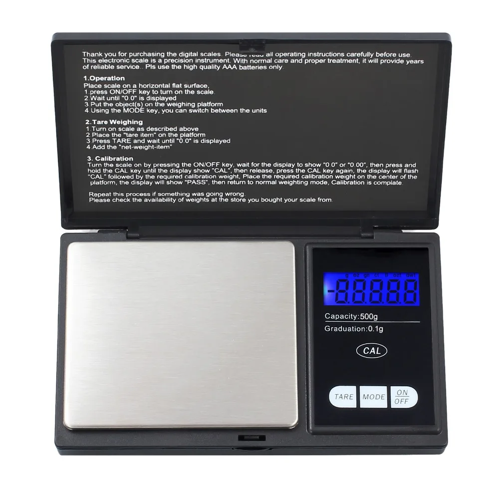 Proster для электронных элитных карманных Мини цифровые весы 0,1-500 г Взвешивание мелких драгоценных предметов