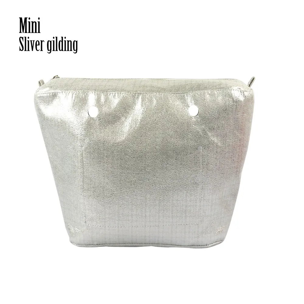 TANQU 1 шт Obag внутренняя позолоченная Водонепроницаемая вставка для классической Мини O сумки женские сумки через плечо сумки - Цвет: Mini Silver