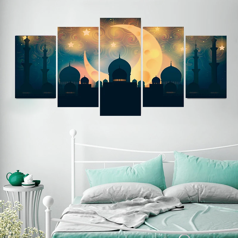 

Muslim Calligraphy Prints Poster Arabic Islamic PVC Painting Wall Pictures , Allahu Akbar Home Living Room Art Decoration
