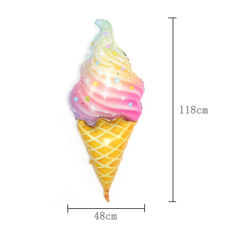 Большой шоколадный торт воздушные шары мороженое летний детский душ сувениры шарики на день рождения вечерние украшения Дети - Color: L RB icecream