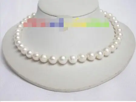 

Free Shipping >>> Genuine 11mm 17" round white Freshwater pearls necklace j6544