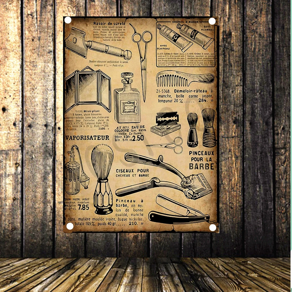 Shave Beard Barber Shop Poster Advertising Signs Flag Banner Tapestry Hairdresser Salon Decor 96x144 Cm Flags Banners Accessories Aliexpress