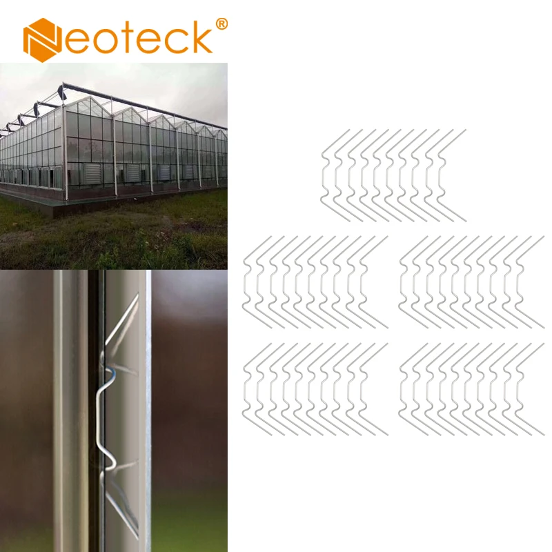 Проволочные зажимы для теплицы Neoteck стальных труб аксессуары теплиц стеклянная