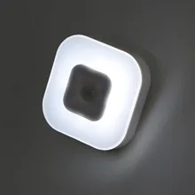 Square 2 tryby LED Mini bezprzewodowy czujnik ruchu na podczerwień lampka nocna PIR ściana awaryjna szafa szafka atmosfera lampka nocna