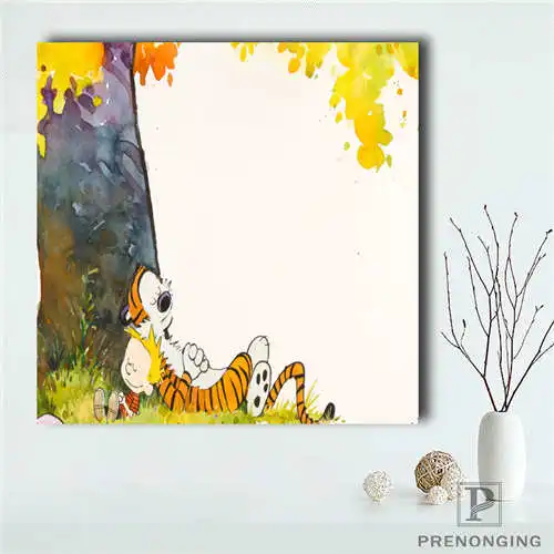 Пользовательские calvin_and_hobbes(1) плакат-папиль-де Мандала Печатный постер ткань настенное искусство для декора гостиной#19-01-15-145 - Цвет: Canvas Poster