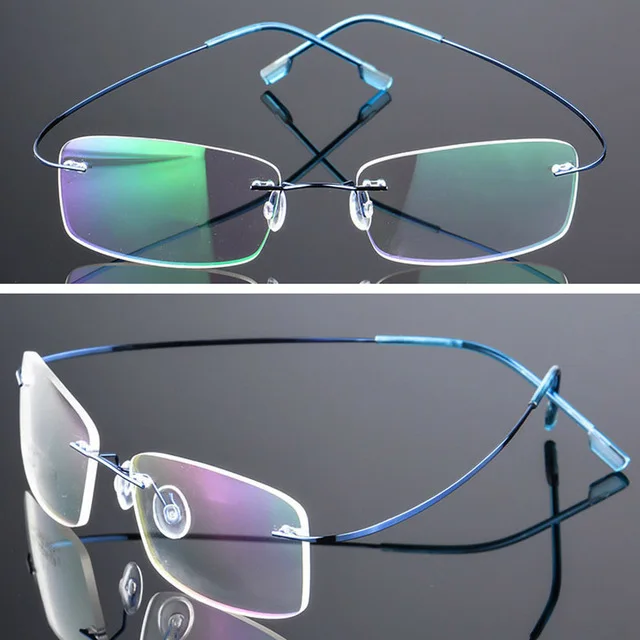 Iboode очки без оправы, ультралегкие очки для мужчин и женщин, очки для близорукости, оптическое бизнес покрытие, Суперэластичные очки Oculos De Grau - Цвет оправы: Myopia Blue 4.0