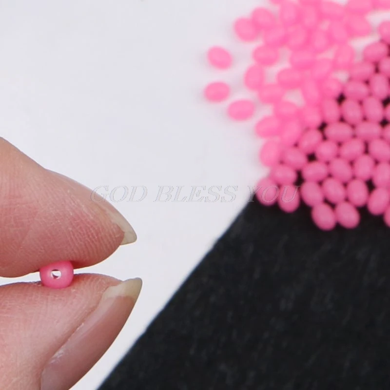 100Pcs Oval Hard Luminous Fishing Beads Sea Fishing Lure Floating Float Tackles 5 Colors Drop
