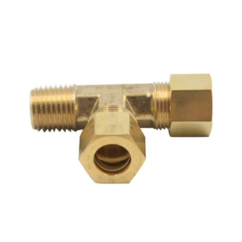 

Legines 2pcs Brass Compression Fitting, Male Run Tee, 3/8 Tube OD (Two Side) x 1/4 BSP Male, 3 Way Connector for Water Gas Oil
