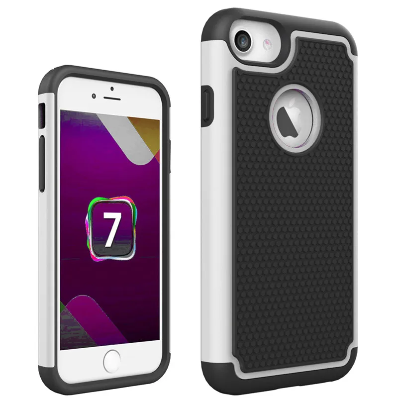 

3 in 1 Phone Case Football Pattern Rubber Case Hybrid Rugged Armor Protective Case Cover for Iphone 7 7plus Mobile Phone Case