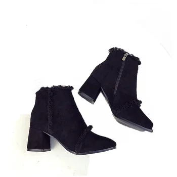 

Women winter boots fashion high heels faux fur warm ankles shoe zapatos de mujer tenis masculino adulto ladies shoes boots women