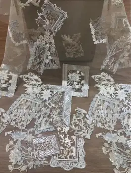 

DiuDiu-10.518 special 5 yards/pcs SEQUINS African french lace net tulle fabric with super quality