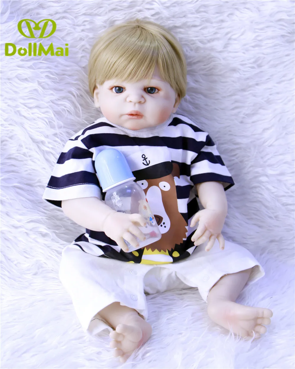 Reborn real baby doll 23 &quot57 см куклы мальчиков для новорожденных силиконовые девочек