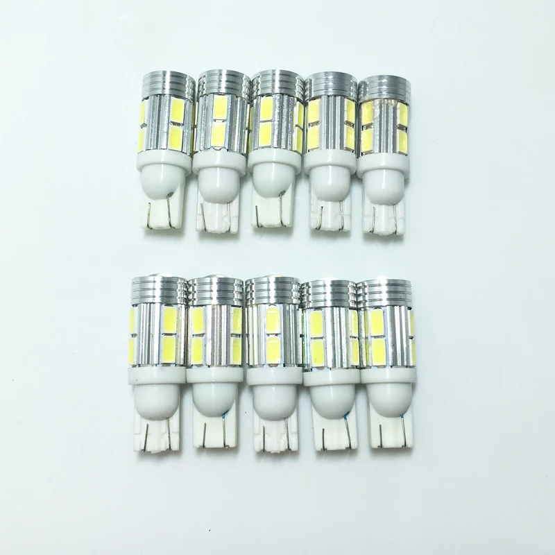10 шт. большая акция T10 W16W 921 5630 SMD 10Led 6000K белый проектор Лен Автомобильный задний