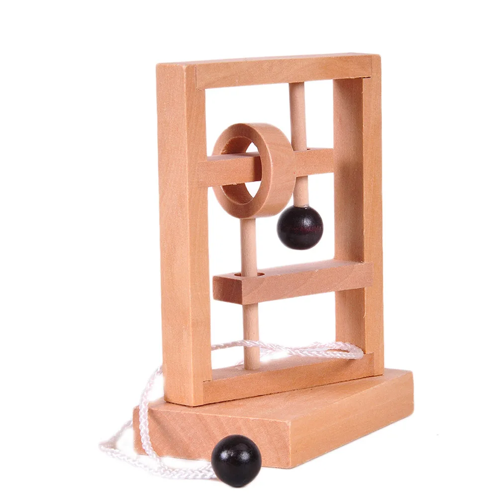 3D Rope Puzzle Mouse Maze String Puzzles IQ Mind Brain Teaser Wooden