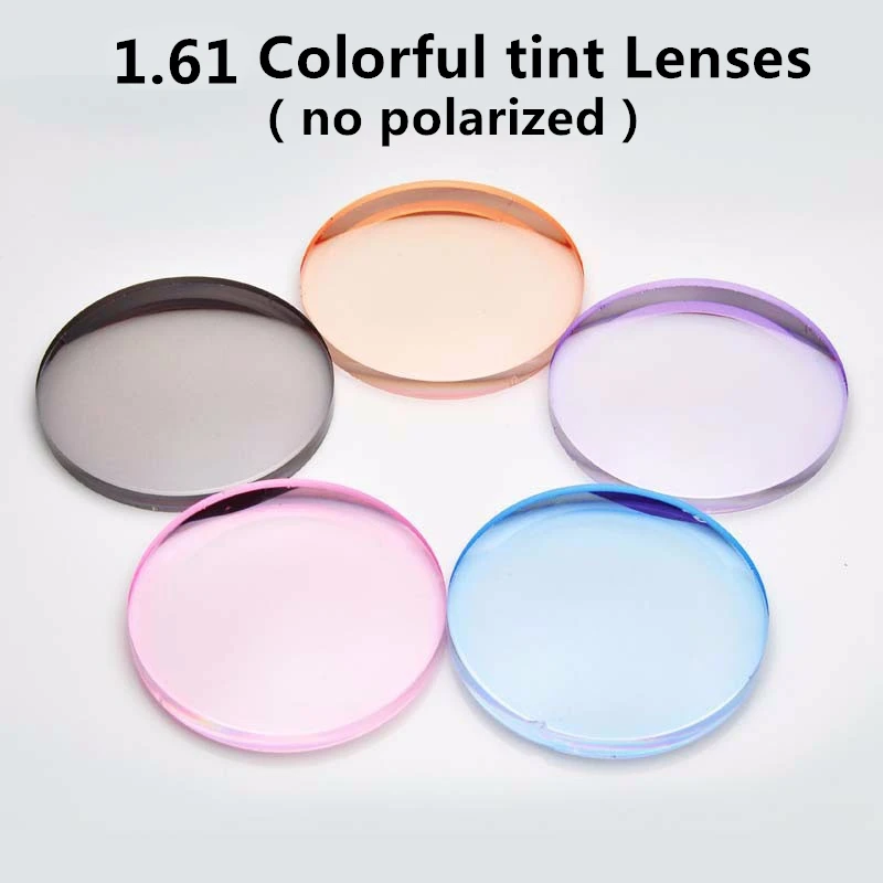 1.61 Index optical Colorful Resin Lenses Single Vision With Tinting Prescription Sunglasses lens