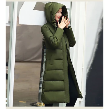 

2020 Women Parkas Winter Female Warm Thicken Middle-Long Slim Hooded Jackets Coat Outwear Parkas Coat M-3XL Blue Red